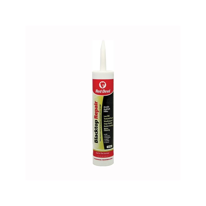 Red Devil 0637 Repair Sealant, Textured Paste, Black, Mild Acrylic, 10.1 fl-oz Cartridge Black