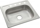 Sterling Middleton Kitchen Sink 25 In. X 22 In. X 6 In., Stainless Steel