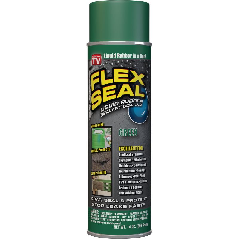 Flex Seal Spray Rubber Sealant Green, 14 Oz.