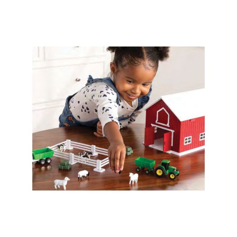 John Deere Toys 47333 1:64 Red Barn Playset, 3 years and Up, 24-Piece
