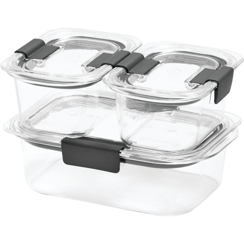 Rubbermaid 3.2 Cup Brilliance Glass Food Storage Containers, Set of 2 - NEW
