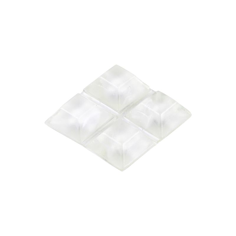 Shepherd Hardware 9565 Surface Guard Bumper Pad, 3/4 in, Square, Vinyl, Clear 3/4 In, Clear (Pack of 6)