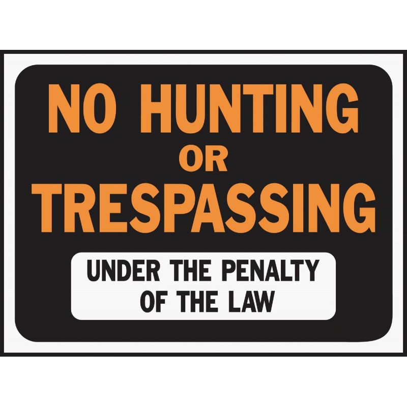 Hy-Ko No Trespassing Hunting or Fishing Sign Weatherproof (Pack of 10)