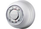 Honeywell Home Mercury-Free Round Thermostat Off White