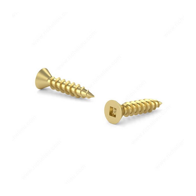 Reliable FKWSB834VP Screw, 0.157 to 0.168 in Thread, 3/4 in L, Twin Lead Thread, Flat Head, Square Drive, Regular Point