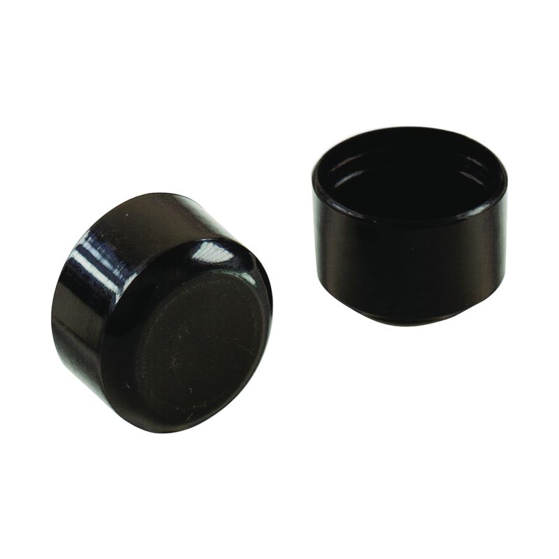 Shepherd Hardware 9769 Furniture Leg Tip, Round, Plastic, Black, 1-1/4 in Dia Black
