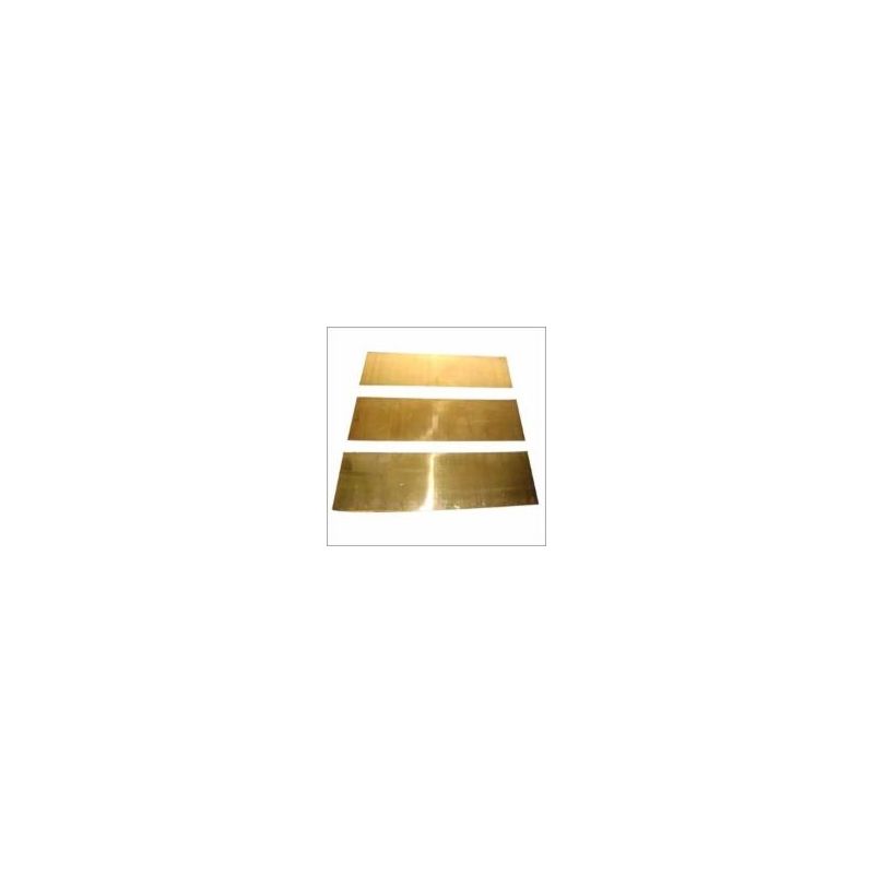 K &amp; S 250 Decorative Metal Sheet, 35 ga Thick Material, 4 in W, 10 in L, Brass Gold/Yellow (Pack of 6)