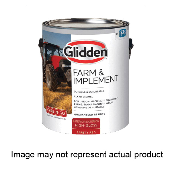 Buy Glidden Grab-N-Go, Farm and Implement GLFIIE50 Series GLFIIE50BR/04  Enamel Paint, High-Gloss Sheen, Brown, 4 qt Brown (Pack of 4)