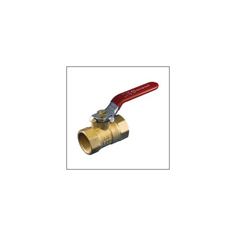 aqua-dynamic 1197-904 Ball Valve, 3/4 in Connection, Threaded, 600 psi Pressure, Brass Body