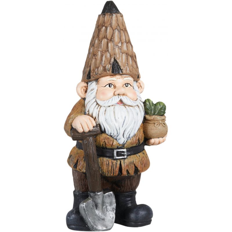 Alpine Garden Gnome with Shovel Multi (Pack of 4)