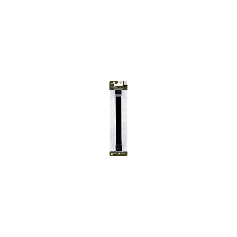 National Hardware N166-022 Modern Gate Pull, 9-13/16 in L Handle, Steel, Black Black