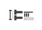 National Hardware N166-036 Industrial Gate Kit, Steel, Black, 4-Piece Black