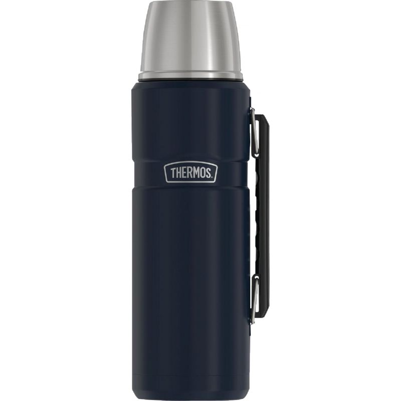 Thermos Stainless King Insulated Vacuum Bottle with Handle 40 Oz., Matte Blue