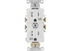 Leviton Tamper &amp; Weather Resistant Commercial Grade Duplex Outlet White, 15A