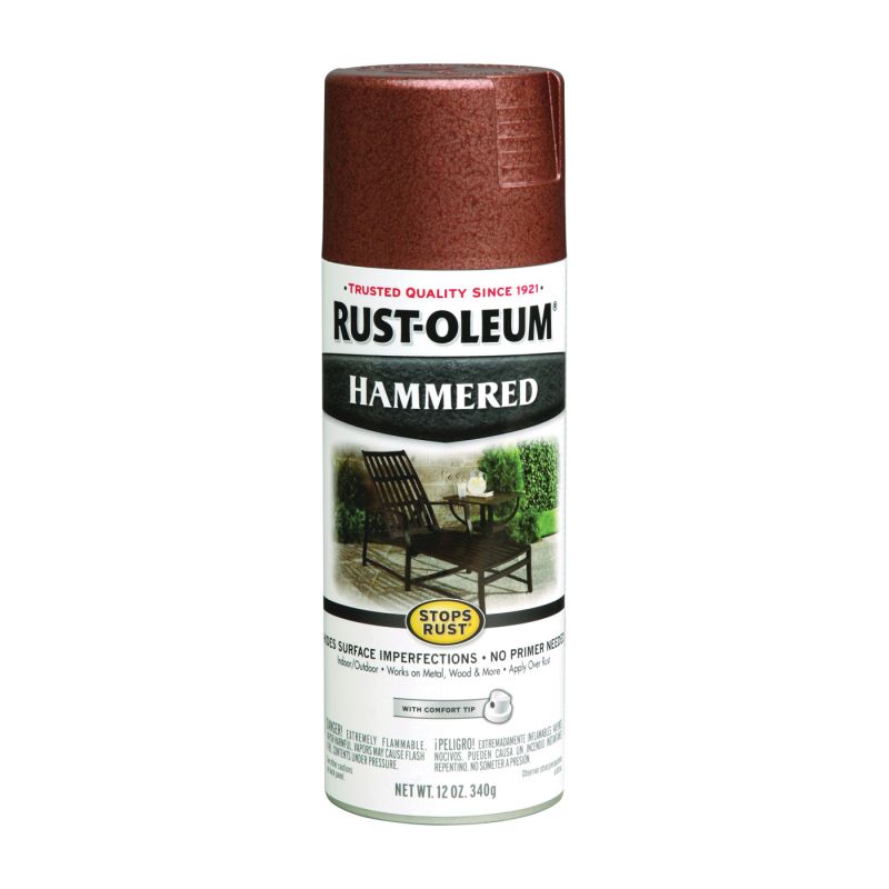 Rust-Oleum 210849 Hammered Spray Paint, Hammered, Copper, 12 oz, Can Copper