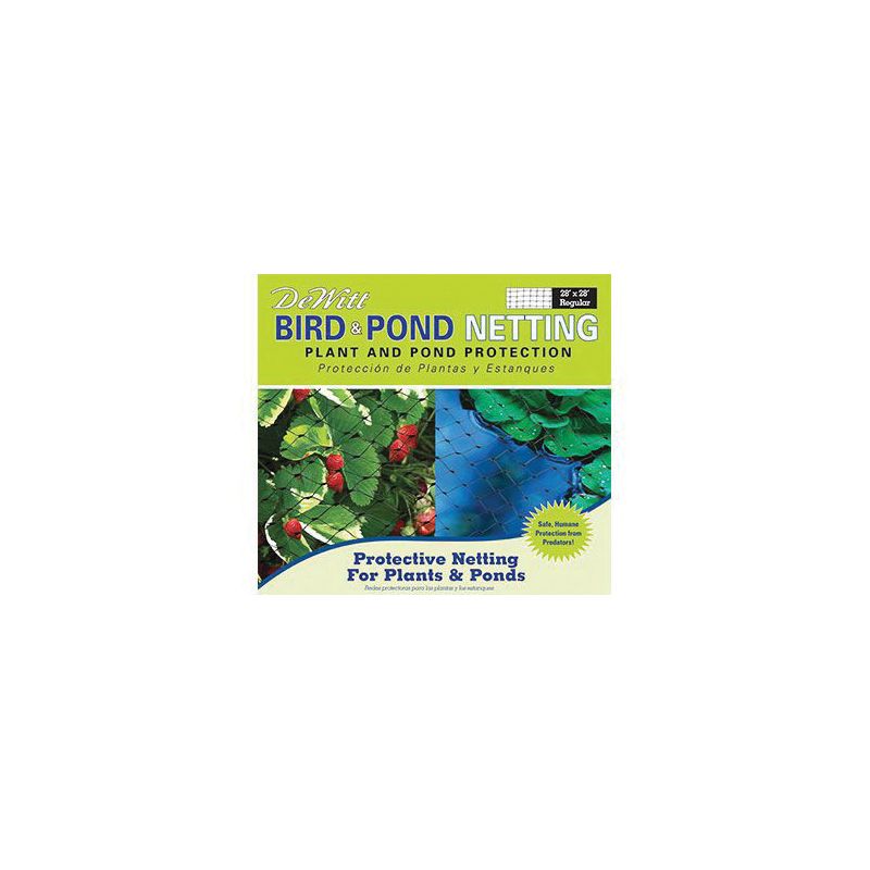 DeWitt BPN1414 Bird and Pond Netting, 14 ft L, 14 ft W, Polypropylene, Black Black