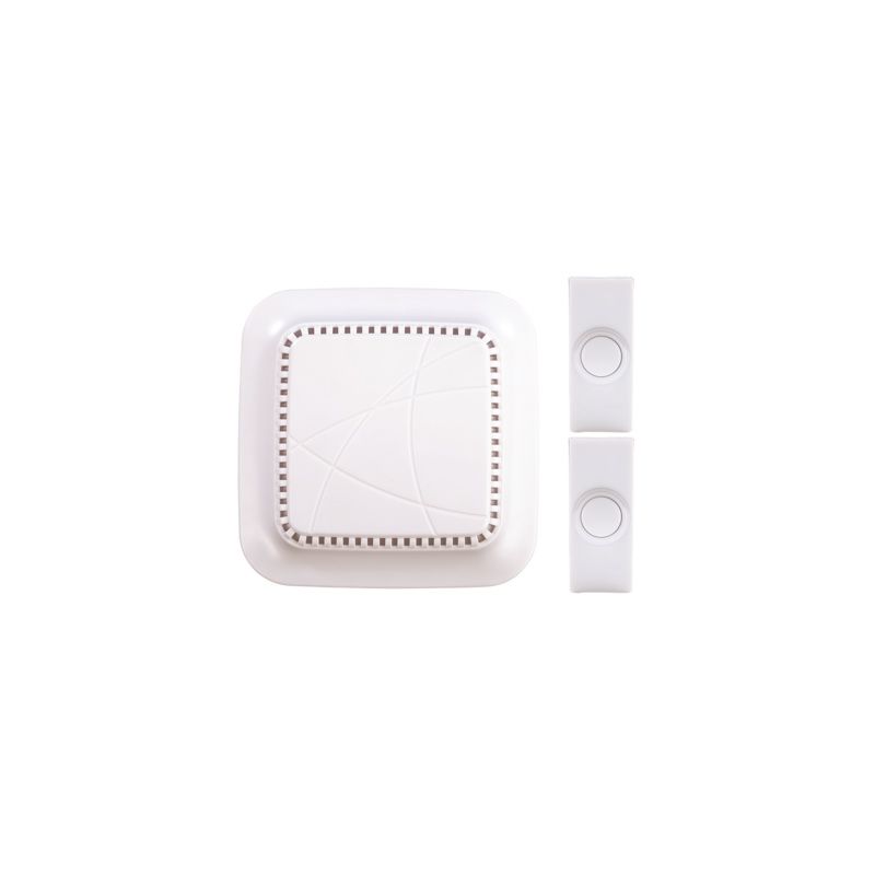 Heath Zenith SL-7312-03 Doorbell Kit, Wireless, 85 dB, White White