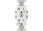 Leviton Tamper &amp; Weather Resistant Commercial Grade Duplex Outlet White, 20A