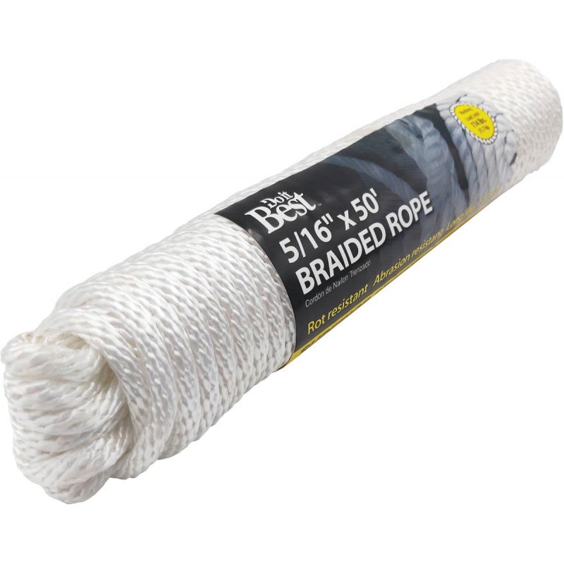 Do it Best Braided Nylon Packaged Rope White