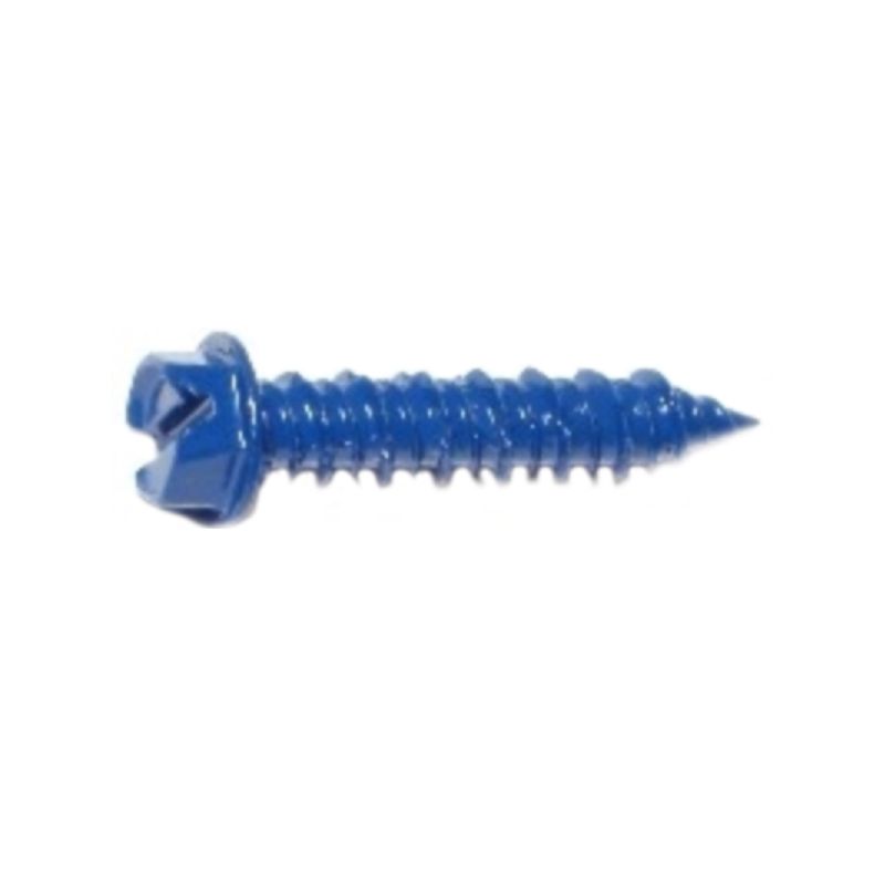 Midwest Fastener 10530 Masonry Screw, 1/4 in Dia, 1-1/4 in L, Steel, 1/PK Blue Ruspert