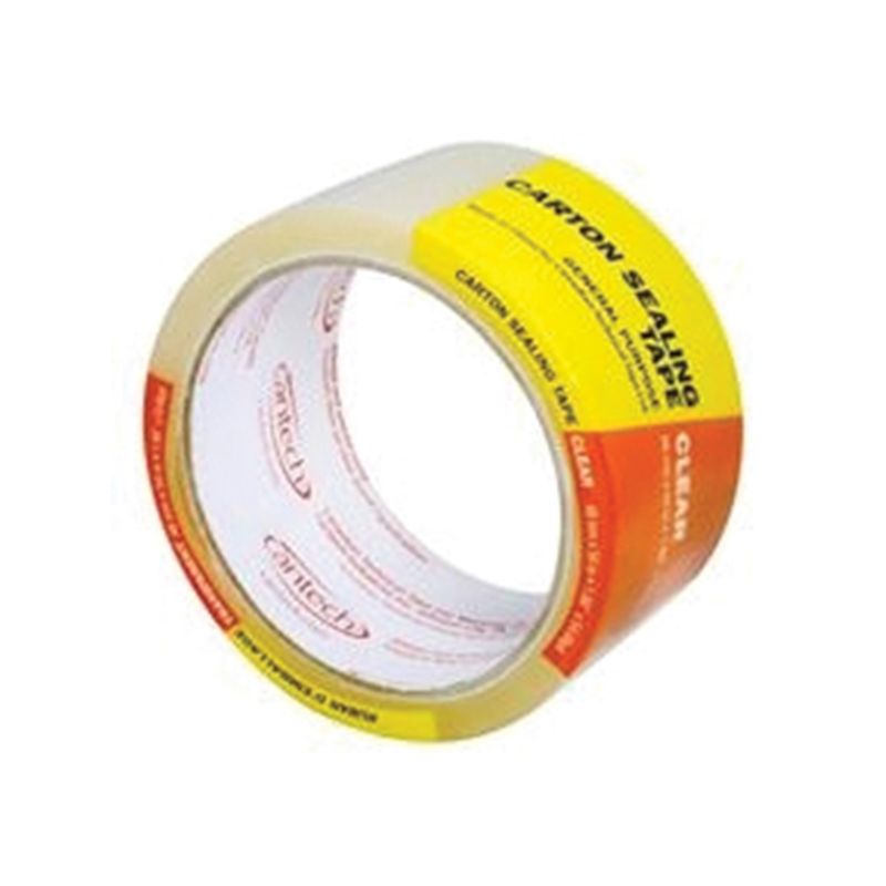 Cantech 34300 Packaging Tape, 50 m L, 48 mm W, Clear Clear