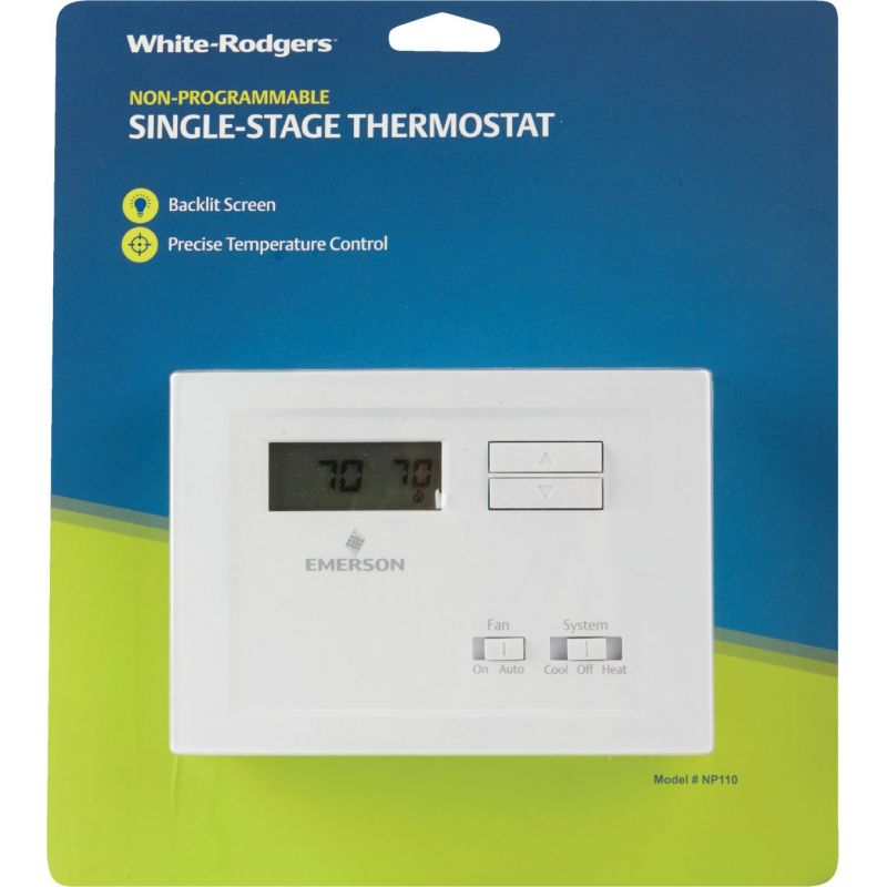 White Rodgers Non-Programmable Digital Thermostat White