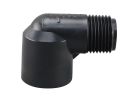Lasco M412005BC Street Pipe Elbow, 1/2 in, FIP x MIP, 90 deg Angle, PVC, SCH 40 Schedule