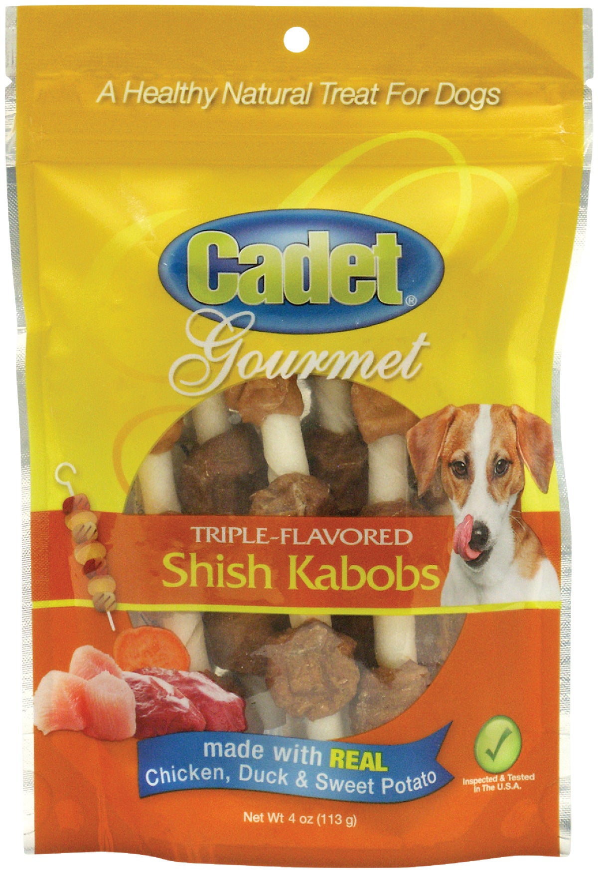 Buy Cadet Gourmet Triple Flavored Shish Kabobs Dog Treat 4 Oz