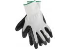 West Chester Protective Gear Nitrile Coated Glove L, White &amp; Black