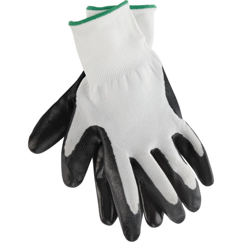 West Chester Protective Gear Nitrile Coated Glove L, White &amp; Black