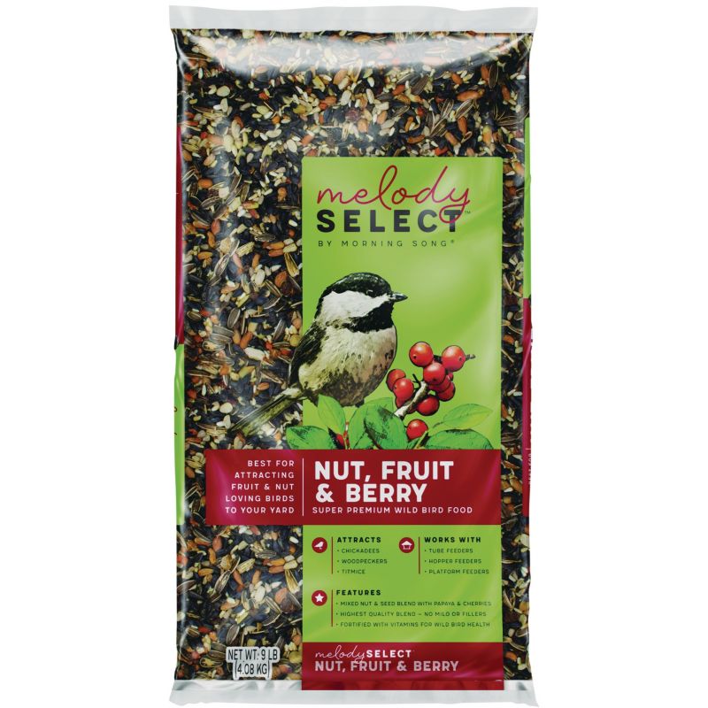 Melody Select Nut, Fruit &amp; Berry Bird Seed 9 Lb.