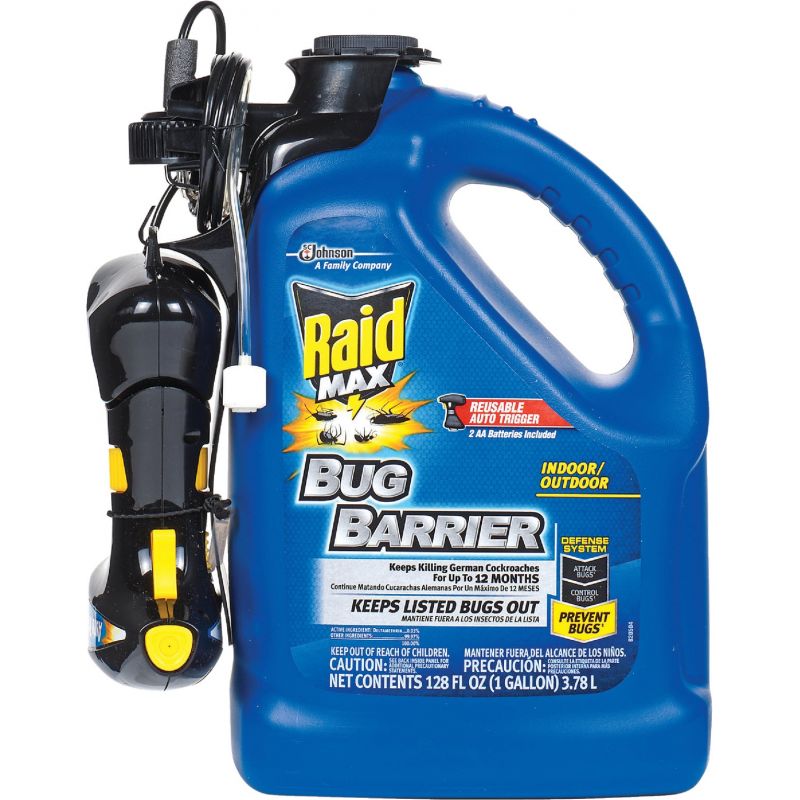Raid Max Bug Barrier Insect Killer With Auto Trigger 128 Oz., Trigger Spray