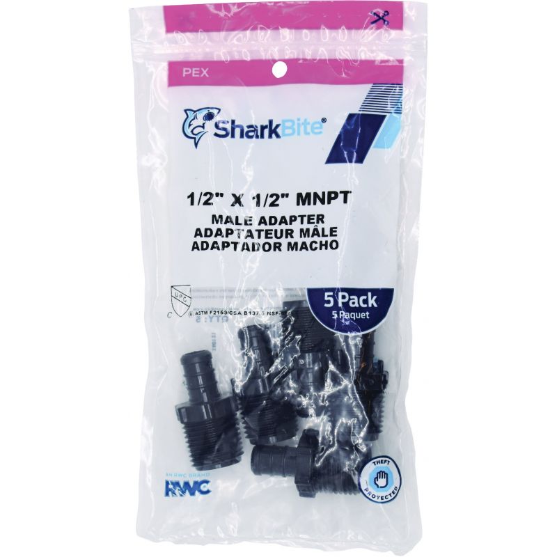 SharkBite Poly-Alloy Male PEX Adapter 1/2 In. Barb X 1/2 In. MPT