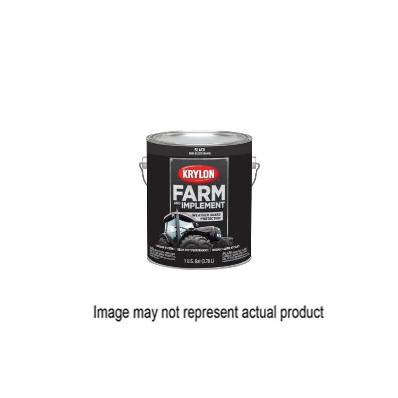 Krylon K01973000 Farm Equipment Paint, High-Gloss Sheen, Ford Gray, 1 gal, 50 to 200 sq-ft/gal Coverage Area Ford Gray