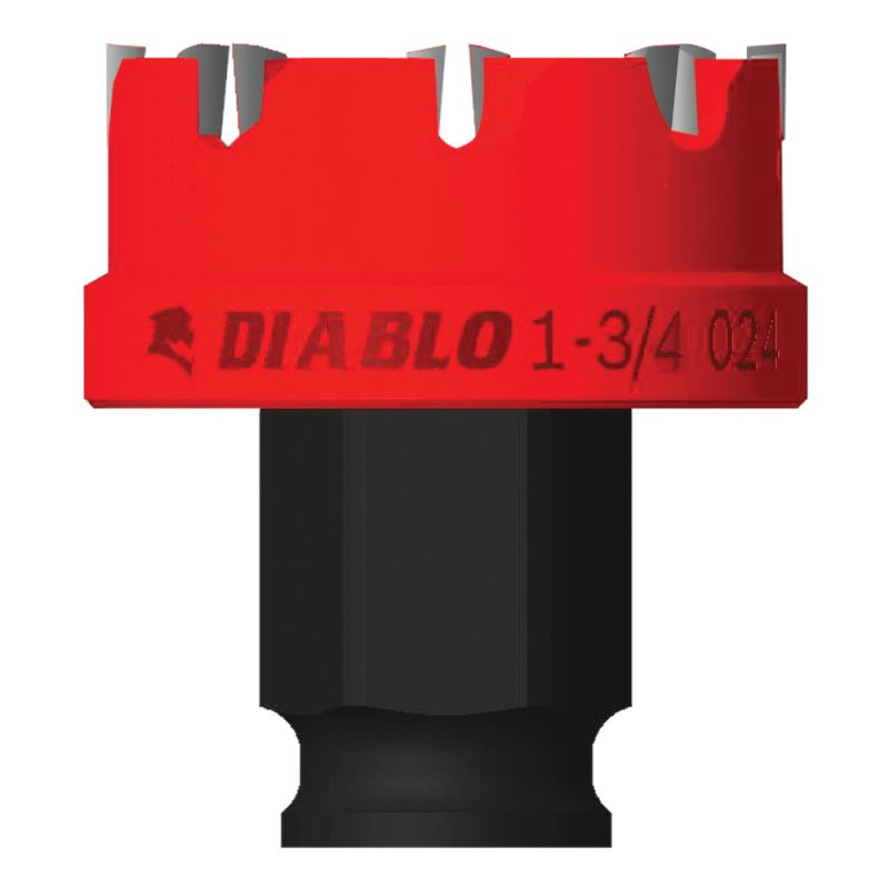 Diablo Steel Demon DHS1750CF Hole Cutter, 1-3/4 in Dia, Carbide Cutting Edge