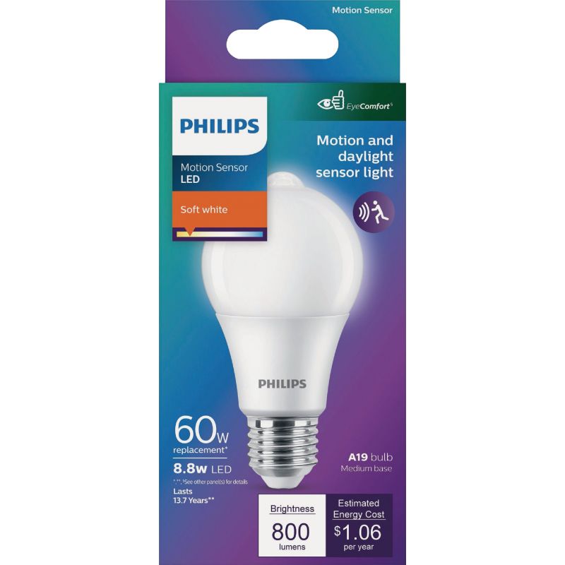 Philips Motion &amp; Daylight Sensor LED A19 Light Bulb
