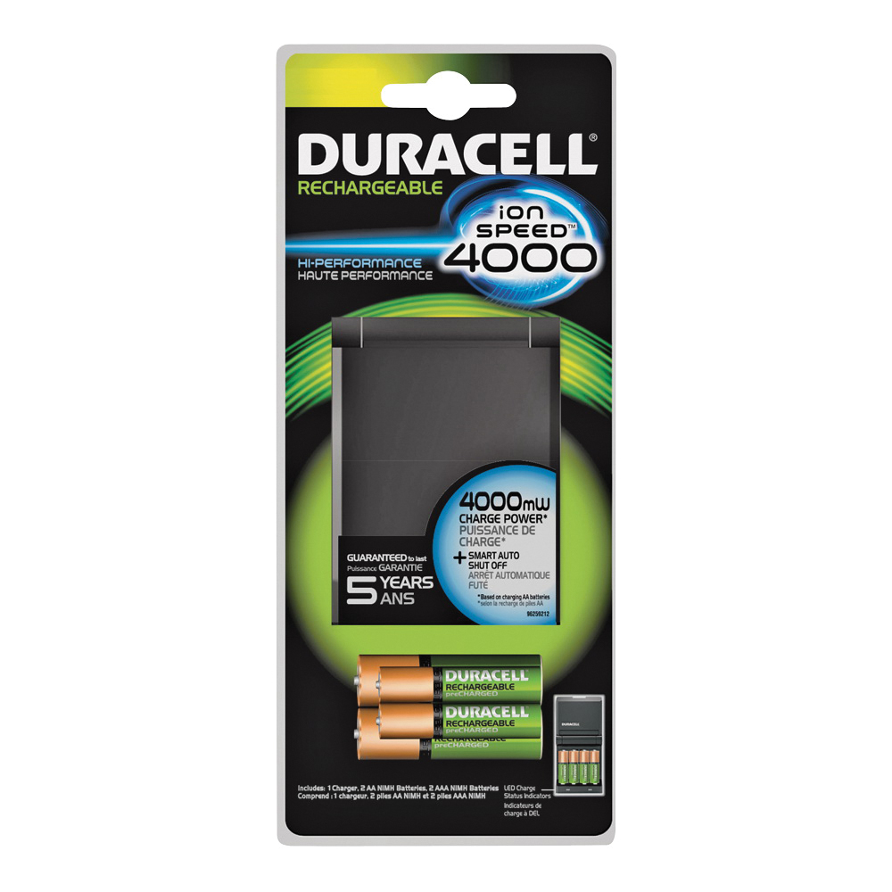 Duracell 66153 Battery, 2000 mAh, AA Battery, Nickel-Meta