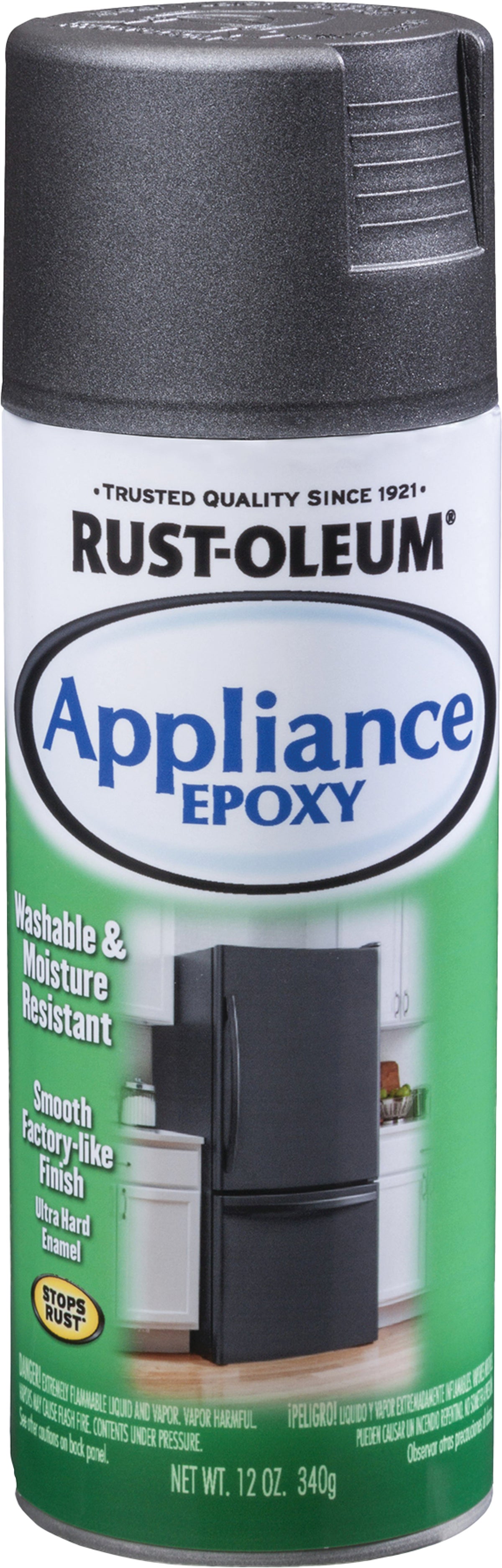 Rust-Oleum 330146 12 oz Black Stainless Appliance Enamel