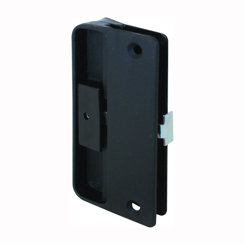 Prime-Line A 151 Door Latch and Pull, 2-1/8 in W, Plastic/Steel Black
