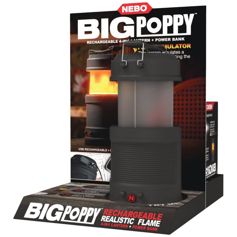 Nebo Big Poppy Rechargeable LED Lantern Black