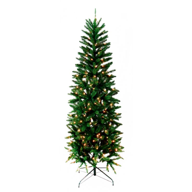Hometown Holidays 27202 Christmas Tree, 7 ft H, Alpine Fir Family, 120 W, Tungsten Bulb, Clear Light