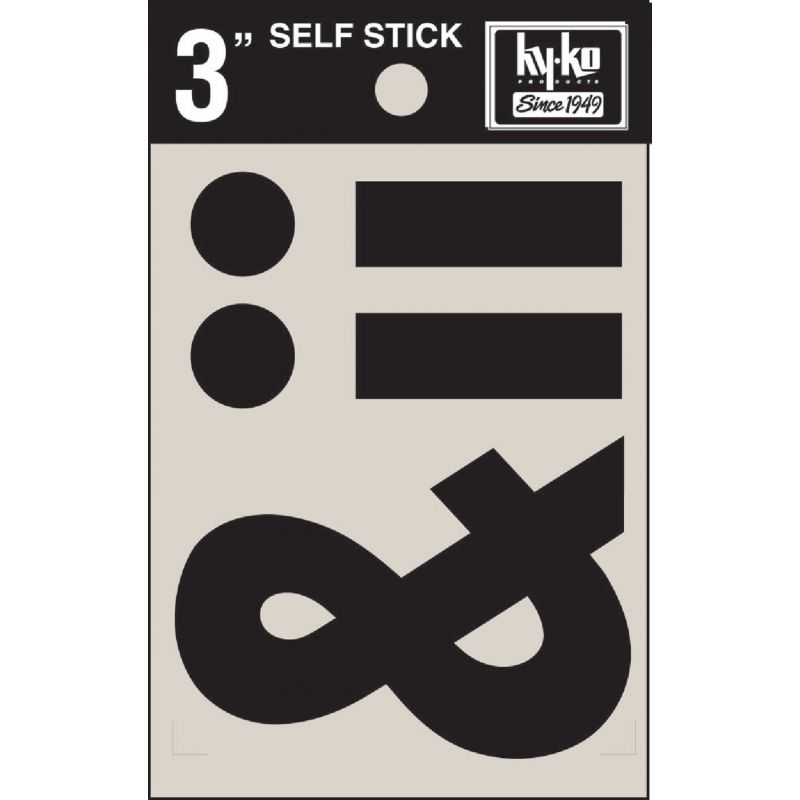 Hy-Ko 3 In. Non-Reflective Symbols Black, Non-Reflective (Pack of 10)