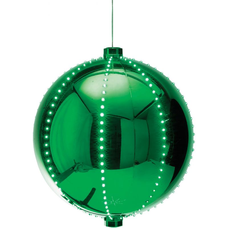 Alpine Christmas Ball Lighted Decoration with Chasing LEDs 12 In. W. X 13 In. H. X 12 In. L.
