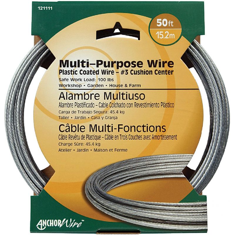 Hillman Anchor Wire Plastic Coated Clothesline Wire Metallic