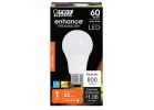 Feit Electric OM60DM/927CA LED Lamp, General Purpose, A19 Lamp, 60 W Equivalent, E26 Lamp Base, Dimmable