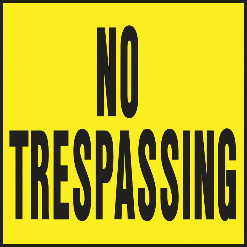 Hy-Ko No Trespassing Sign Weatherproof