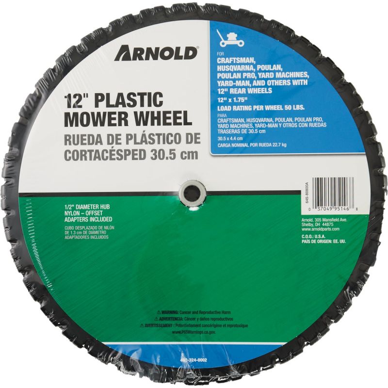 Arnold 12 In. Plastic Mower Wheel
