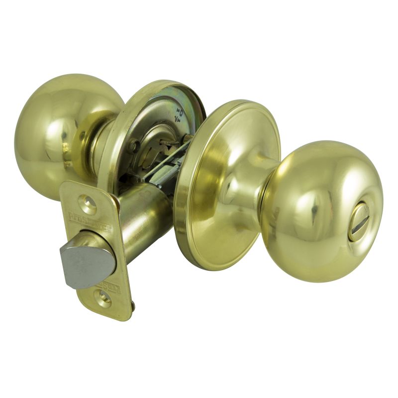 ProSource Privacy Lockset, Ball Design, Brass