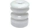 Dare Standard Nail-On Porcelain Line Electric Fence Insulator White, Nail-On