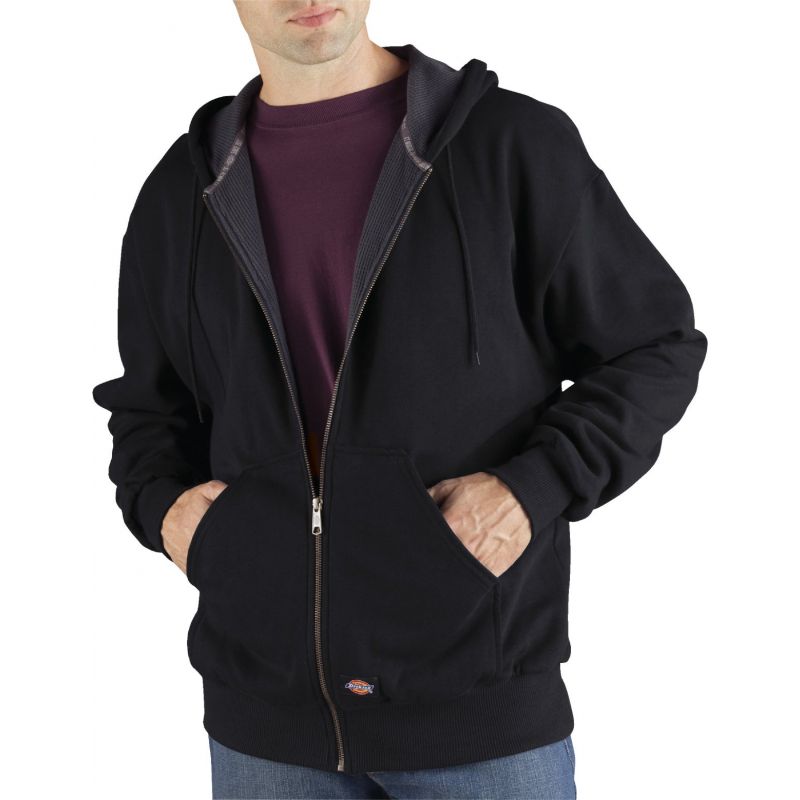 Dickies Thermal Lined Hood Fleece Jacket L, Black